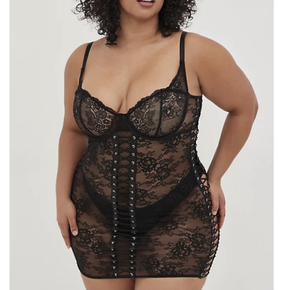 Torrid Black Lace Chemise Sz 2x